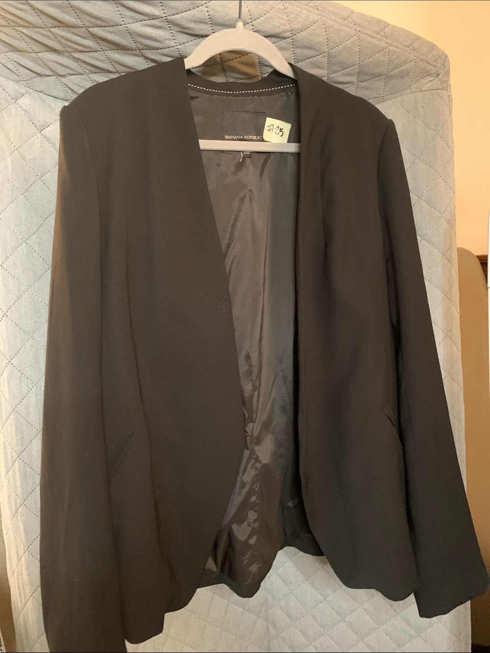 Banana Republic Women’s Black Open-Front Blazer Jacket